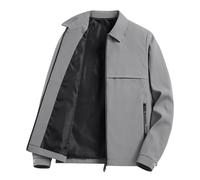 Mens Bomber Jacket Hiking Jacket, Simple Chic Neat Windproof Outdoor Spring and Summer Transition Classic Fashion Utility Style Versatile Outerwear for Daily Wear