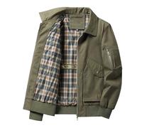 Mens Bomber Jacket Track Jackets, Long Sleeves Comforty Retro Sports Spring and Summer Transition Anti-Wrinkle Wear-Resistant Just Needed In the Transition Season