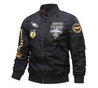 Mens Bomber Jacket, Varsity College Baseball Jacket Coats Causal Long Sleeve Colorblocked Hip Hop Streetwear Aviator Lightweight Jacket Aviator Jackets Mens Light Jacket Jackets for Men Uk