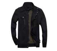 Mens Bomber Jacket Windbreaker Jacket, Simple Chic Neat Windproof Outdoor Spring and Summer Transition Anti-Wrinkle Wear-Resistant Just Needed In the Transition Season