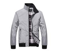 Men's Bomber Jacket Windbreaker Lightweight Casual Stylish Full Zip Jackets Light Flight Long Sleeve Jacket Plus Size Open Front Cardigan Coats Outdoor Varsity Jackets for Men UK