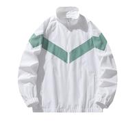 Mens Bomber Jackets Uk Windbreaker Jacket, Relaxed and Street Trend Spring and Summer Transition Stylish Low-Key and High-End Versatile Outerwear for Daily Wear