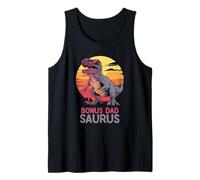 Mens Bonus Dad-Saurus T-Rex Dino Dinosaur BonusDadSaurus Trex Tank Top