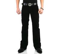 Men's boot cut, cord trousers, star black. - black - W36/32