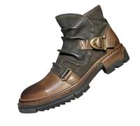 Mens Boots With Buckle Steampunk Mens Retro Boots Non Slip Walking Boot Vintage Knight Boot Medieval Gothic Booties Outdoor Fashion Booties Daily Wear Ankle Bootie With Non Slip Outsole