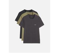BOSS 3 Pack Cotton T-Shirts Black/Dark Grey/Khaki Green