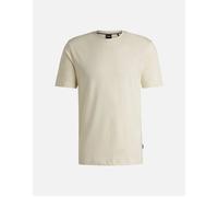 Men's BOSS Black Thompson 01 T-Shirt SS25 131 Open White - Tan - Size: 48
