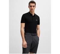 Men's BOSS Green Paule 4 Mens Tipped Collar Polo Shirt NOS - Black - Size: 40/Regular