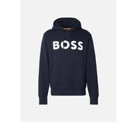 BOSS Webasic Logo Overhead Hoodie - Navy, Navy, Size L, Men Navy