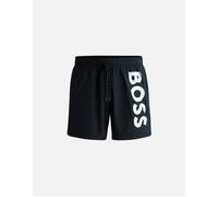 BOSS Mens Octopus Contrast-Logo Swim Shorts with Full Lining Black