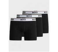 Men's BOSS Orange Power Three Pack Mens Stretch Cotton Boxer Briefs With Logos NOS - Black