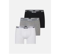 Men's BOSS Orange Power Three Pack Mens Stretch Cotton Boxer Briefs With Logos NOS - White