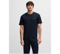 Men's BOSS Orange Waffle Mens Cotton-Blend Pyjama T-Shirt with Embroidered Logo NOS - Navy - Size: 40/Regular
