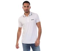 Men's Boss Paule Pro 4 Way Stretch Qucik Drying Golf Shirt in White