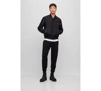 Men's Boss Signature Striped Tape Chelsea Boots in Black