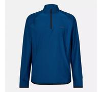 Mens BOSS Sweatshirt Dark Blue Quarter Zip Top With Logo - Sweat Active Size L