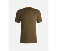 BOSS Mens Tales Logo-Patch T-Shirt in Cotton Jersey