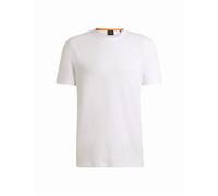 Men's Boss TeGood Slub T-Shirt - Cream - Size: Regular/36