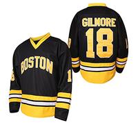 Mens Boston Happy Gilmore 18 Adam Sandler 1996 Movie Ice Hockey Jersey Stitched - Black - Medium