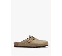 Men's Boston Tabacco Brown Waxy Leather Clogs - Brown Leather / 43