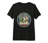 Mens Boston Terrier Dad Like A Regular Dad But Cooler Dog Dad Premium T-Shirt