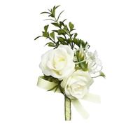 Men's Boutonniere Pin - Silk Flower Wedding Accessory 7 x 12 cm, Lapel Decoration Jewellery 35 g Elegant Celebration Ceremony Suit Lapel Decoration Jewellery Piece, Wedding Event Clothing A
