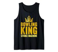 Mens Bowling King Funny Strike Player Design Tank Top