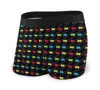 Men's Boxer Brief Space Invaders Patterns Novelty Boxer Shorts Print Underwear Stretch Boxer Trunk with Pouch