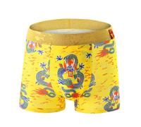 Men's Boxer Briefs, Breathable Chinese Dragon Pattern Underpants for Men, Mid-Rise Soft Underwear with Wide Waistband, Stretch Trunks Shorts Underpants Panties for Men Daily Wear Gift for Boyfriend