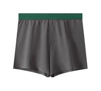 Men's Boxer Briefs - Mens Underwear 3Pcs/Set Shorts Casual Cotton Sleepwear Loose Comfortable Breathable Plus Size Thin Panties,Grey,XXL