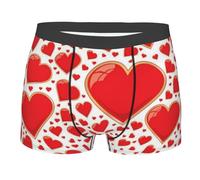 Men'S Boxer Briefs Red Heart Love Stretch soft breathable Casual Underwear Boxer Shorts