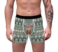 Mens Boxer Briefs Underwear Funny Trunks Novelty Shorts Pyjamas Christmas Halloween Boxer Shorts Designer Boxers Sale Clearance Navy M