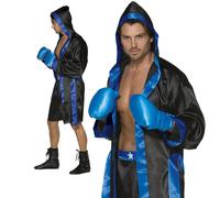 Mens Boxer Costume Down for the Count Fancy Dress Sports Outfit New