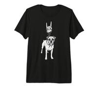Mens Boxer Dog Lover Cool Retro Vintage Goth Alt Metal Emo Premium T-Shirt