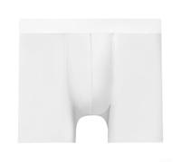 Men's Boxer Shorts, 3-Pack, Mid-Rise Long Leg Trunks with U-Convex Pouch, Breathable Polyester-Spandex Blend, Moisture-Wicking Comfort Fit for Active Men(XL White)