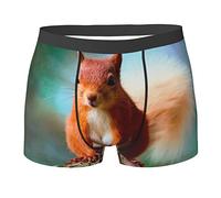 Mens Boxer Shorts Cute Little Squirrel Underwear-Boxer Shorts Novelty Men'S Boxer Shorts Rude Mens Boxers Shorts For Gift, Lover, Husband L