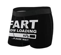Men'S Boxer Shorts Fart Now Loading Please Wait Black Mens Underwear Soft Boxers Shorts Gents Moisture Wicking Man'S Boxer Briefs For Husband Boy Lover L