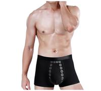 Mens Boxer Shorts Flat Slim U Bulge Pouch Large size Underwear High Waisted Trunks with Elastic Waistband Comfortable Anti Chafing Fashionable Sports Casual Breathable Shorts Black