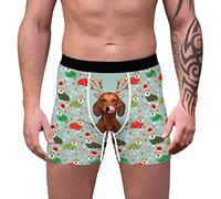 Men's Boxer Shorts-Novelty Shorts Pyjamas for Men Men's Novelty Boxer Briefs Funny Trunks for Men for Birthday Christmas Xmas Party Green