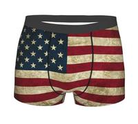 Men'S Boxer Shorts Retro Us America Flag Mens Boxers Trunks Soft Man'S Boxer Briefs Stretch Boxers Shorts Gents For Man Boy Dad L
