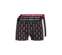 Mens Boxer Shorts Underwear 3 Pack Black - Duck and Cover - 'STAMPER'