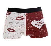 Mens Boxer Shorts Valentine'S Day Red Kiss Heart Underwear Smooth Boxers Suitable Men'S Trunk For Working Running Hiking XL