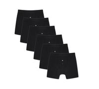 Mens Boxers 6 Pack Elasticated Waistband Multipack Underwear’s Premium Combed Cotton Contoured Pouch Breathable Stretch Mens Boxers (UK, Alpha, XXL, Regular, Regular, Button Fly - Black)