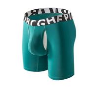 Mens Boxers Bamboo, Men's Long Classic Double Layer Split Pocket Underwear for All-Day Comfort and Support