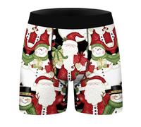 Mens Boxers Shorts,Funny Boxers for Men Hipster Underpants Bulge Pouch Shapewear Classic Homewear Sleepwear Designer Underwear for Birthday Christmas Xmas Party White L