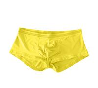 Mens Boxers Shorts Ice Silk Pants, Trunks Underpants Long Leg Boxers Cool Soft Stretch Bulge Seamless/mesh Breathable Underpants Mens Underwear Boxers Breathable Boxers