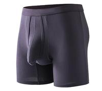 Mens Boxers Shorts Modal Ice Silky Boxer, Trunks for Men Soft Silky Sexy Mesh Underpants Transparent Stretch Bulge Pouch Sexy Underwear for Man Breathable Boxers