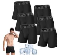 Mens Boxers Shorts Multipack Bamboo Boxers 6 Pack Breathable Underwear Trunks Longer Leg Boxer Shorts - No Itchy Labels - Moisture Wicking - Elastic Waist, Comfortable Boxer Briefs with Open Fly