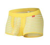 Mens Boxers Shorts Multipack Mens Pants Underwear Men's Elephant Bulge Pouch T Back U Bulge Pouch Elephant Nose G-Strings Elephant Pouch Underwear Yellow