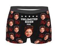 Mens Boxers with Face on Personalised, Personalised Boxers for Men Photo Custom Funny Boxer Briefs with Picture for Valentine's Day Christmas Day (UK, Alpha, M, Regular, Regular, 2-bronze)